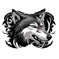 Anime Wolf tattoo design idea