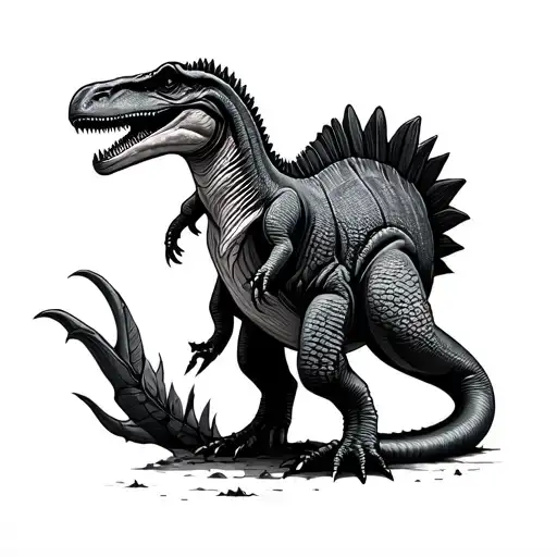 Spinosaurus tattoo design idea