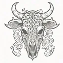 celtic boar skull tattoo design idea