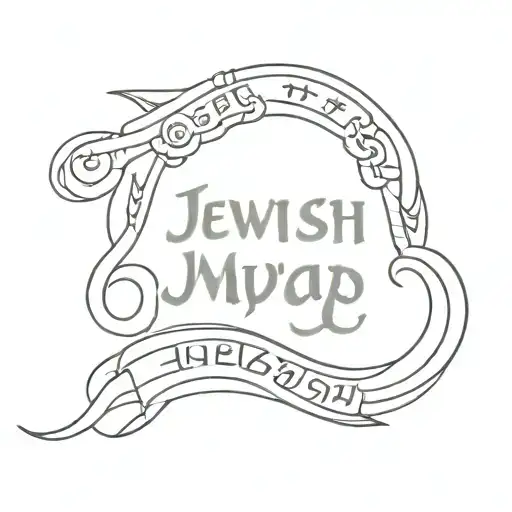 Text  "Jewish Rape Meat" tattoo design idea