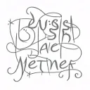 Text  "Jewish Rape Meat" tattoo design idea