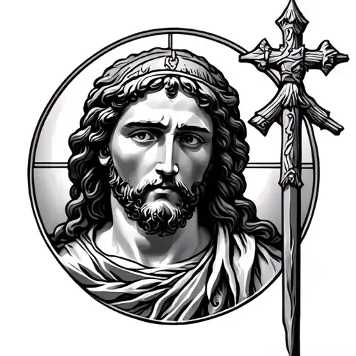 Saint Christopher patron Saint tattoo design idea