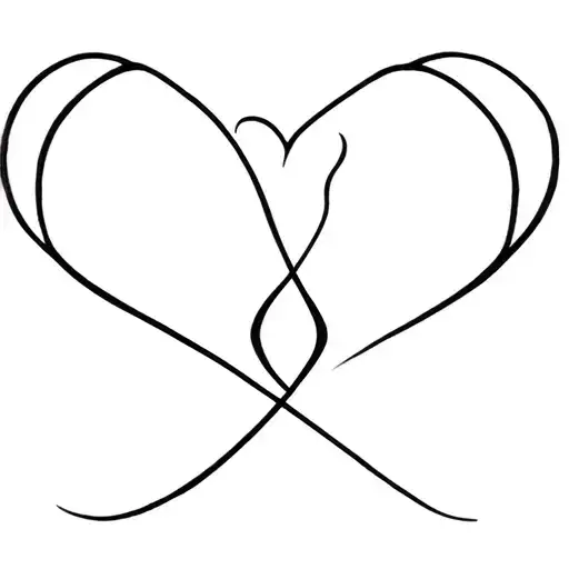 infinity heart with Aquarius and virgo zodiac sign tattoo design idea