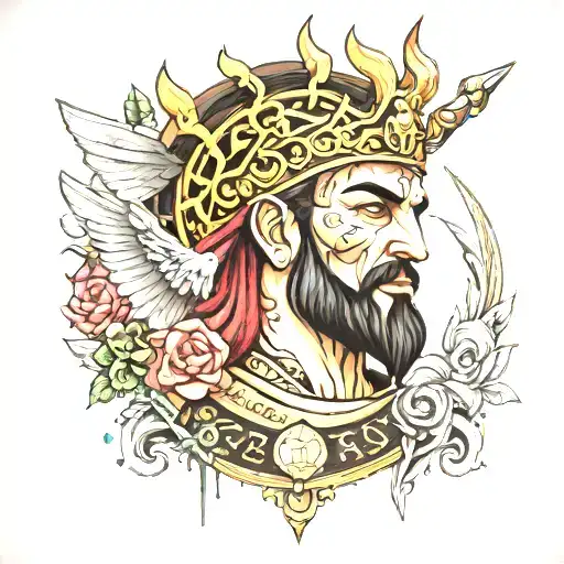 Cesar GOD OF EVERYTHING  tattoo design idea