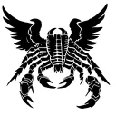 scorpions symbol arm to hand with mystic greek style wirh angel wings  tattoo design idea