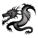 Wood Dragon tattoo design idea