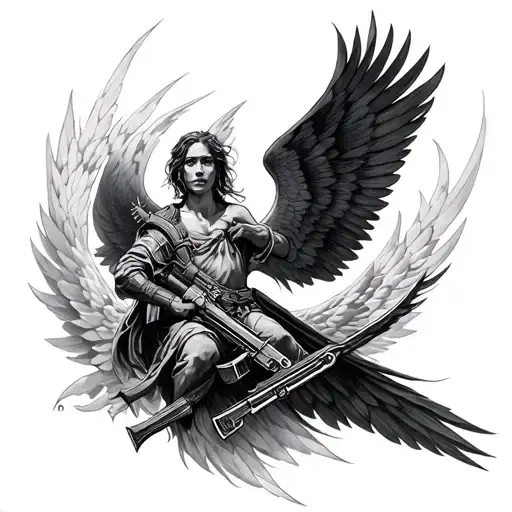 The war in heaven tattoo design idea