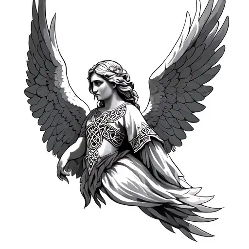 Celtic Angel tattoo design idea