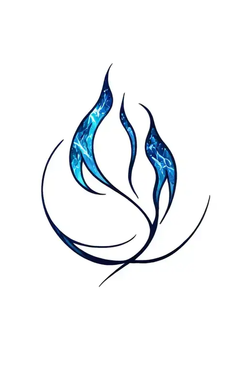 fire and ice tattoo design idea