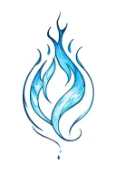 fire and ice tattoo design idea