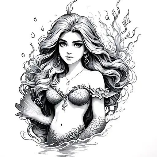 Little Mermaid tattoo design idea