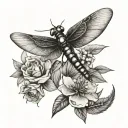 Dragonfly And Hummingbird tattoo design idea