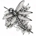 Dragonfly And Hummingbird tattoo design idea