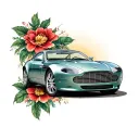 Aston Martin db9 tattoo design idea