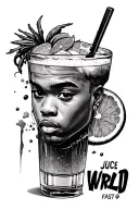 Juice WRLD "fast" tattoo design idea