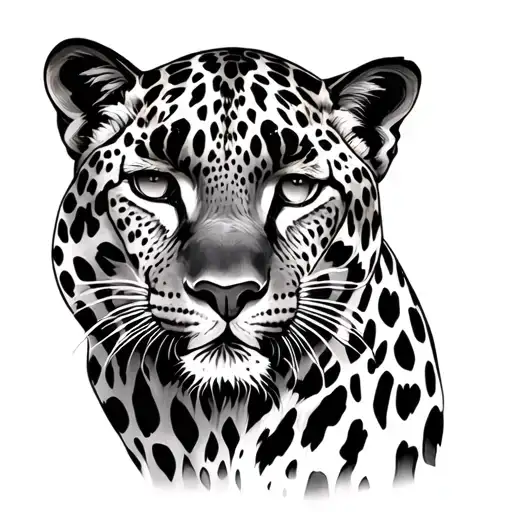leopard print made tattoo design idea