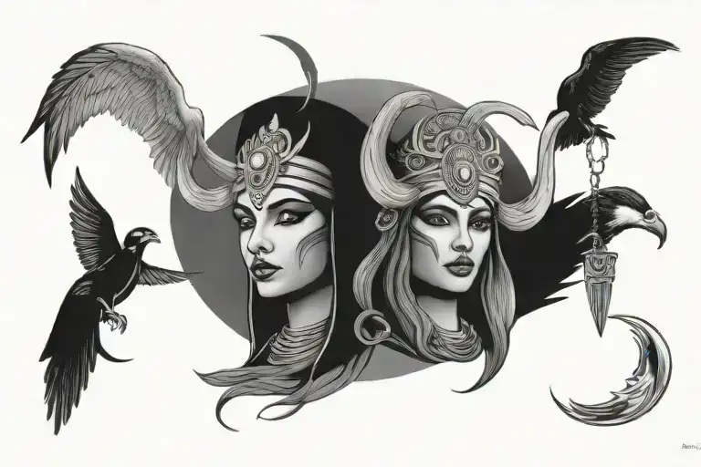 Isis Goddess tattoo design idea