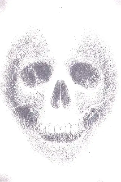 peace and lightining storm and time and nature featuring skull tattoo design idea