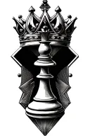 king chess piece tattoo design idea