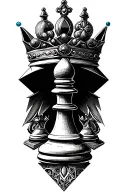 king chess piece tattoo design idea