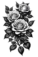 multiple roses on a vine tattoo design idea