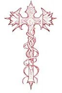 Red cross tattoo tattoo design idea