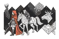 Little Red Riding Hood AND a Viking warrior tattoo design idea