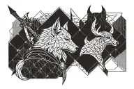 Little Red Riding Hood AND a Viking warrior tattoo design idea