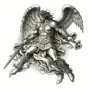 st michael angel tattoo design idea
