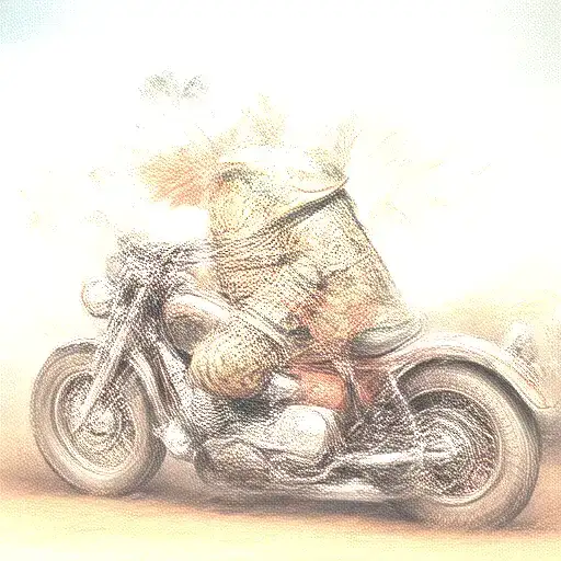 samurai toad on a motorbike in himalaya tattoo design idea