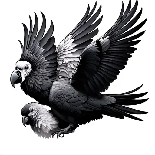 black cockatoo tattoo design idea