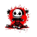 Hateful Voodoo doll tattoo design idea
