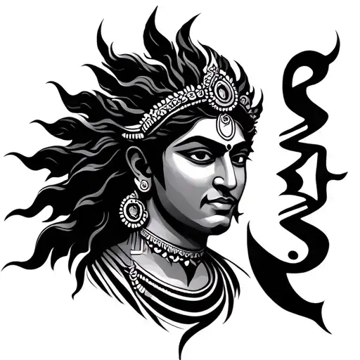 karna surya kavach tattoo design idea
