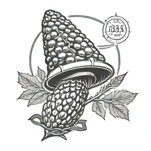acorn sprouting into a highway to Texas  tattoo design idea