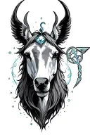 empath, protection symbol, veterinary medicine, Sagittarius, water, love tattoo design idea