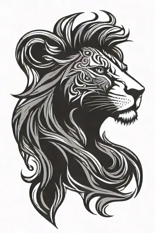 leo, Fire, tribal, minimalist, sun shining tattoo design idea