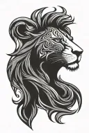 leo, Fire, tribal, minimalist, sun shining tattoo design idea