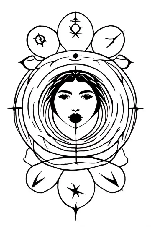 Virgo zodiac sign tattoo design idea