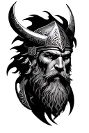 Celtic viking warrior tattoo design idea