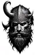 Celtic viking warrior tattoo design idea