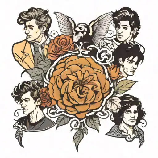 one direction boyband tattoo design idea