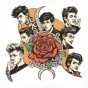 one direction boyband tattoo design idea