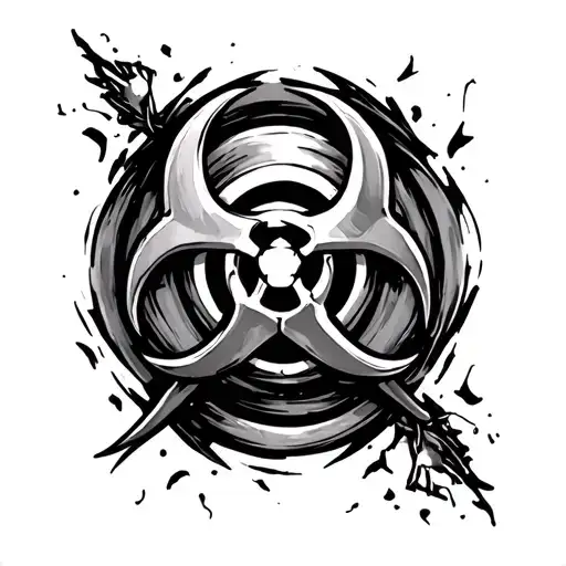 Biohazard tattoo design idea