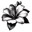rainbow oleander flower tattoo design idea