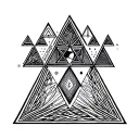 Sierpinski triangle convergence tattoo design inspired tattoo design idea