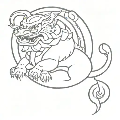 feng shui pixiu simbolism tattoo design idea