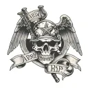 army,rip,William,simple tattoo design idea