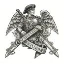 army,rip,William,simple tattoo design idea