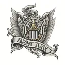army,rip,William,simple tattoo design idea