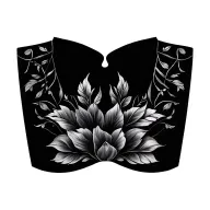 floral, unique collar bone tattoo design idea